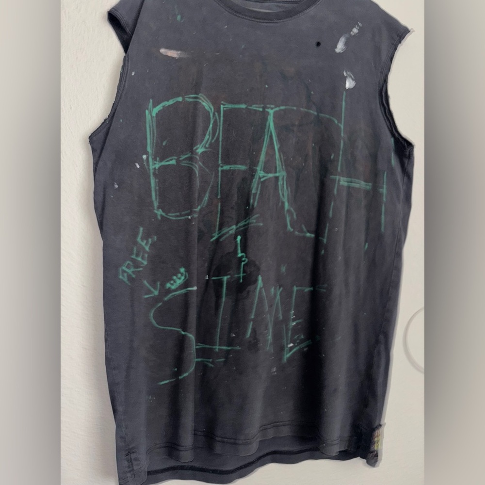NWOT vintage extra long drummers tee Free KING SLIME heavy TEE OVERSIZED tank